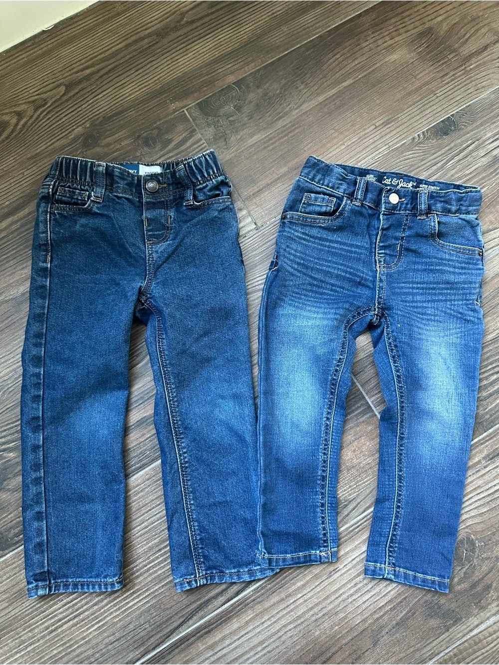 Old Navy Cat & Jack Blue Kids Denim Jeans 2 Pack Size 3t bundle Straight Leg